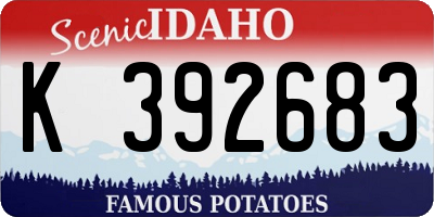 ID license plate K392683