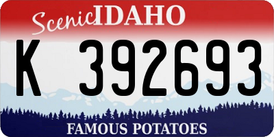 ID license plate K392693