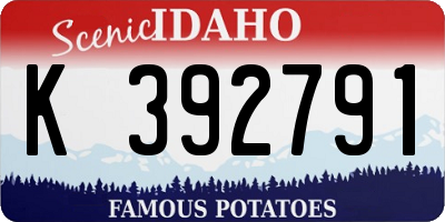 ID license plate K392791