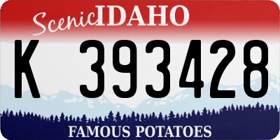 ID license plate K393428