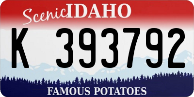 ID license plate K393792