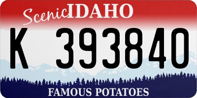 ID license plate K393840