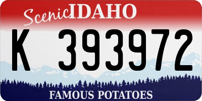 ID license plate K393972