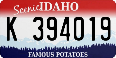 ID license plate K394019