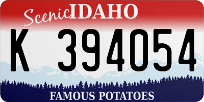 ID license plate K394054