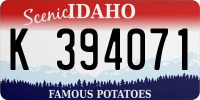 ID license plate K394071
