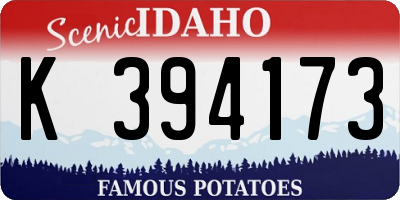 ID license plate K394173