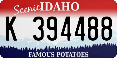 ID license plate K394488