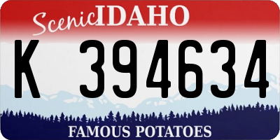 ID license plate K394634