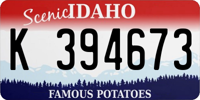 ID license plate K394673