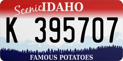 ID license plate K395707