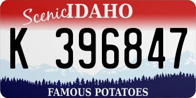 ID license plate K396847