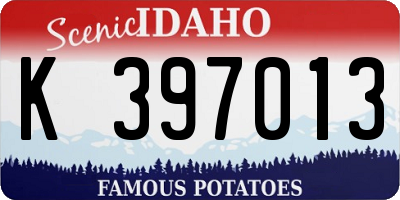 ID license plate K397013