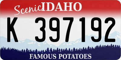ID license plate K397192