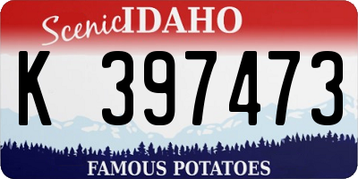 ID license plate K397473