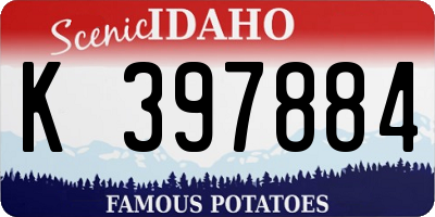 ID license plate K397884