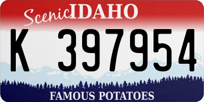 ID license plate K397954