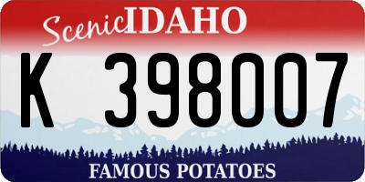 ID license plate K398007