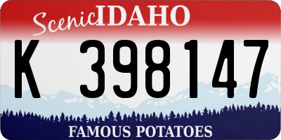 ID license plate K398147