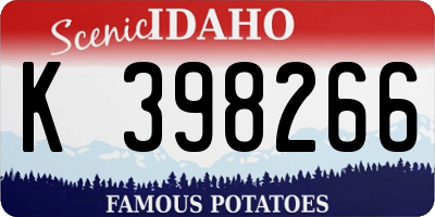ID license plate K398266