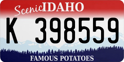 ID license plate K398559