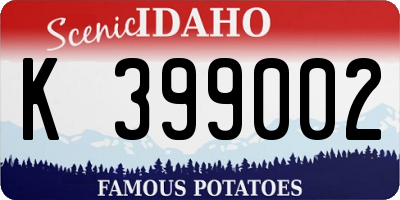 ID license plate K399002