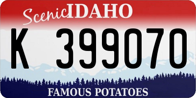 ID license plate K399070