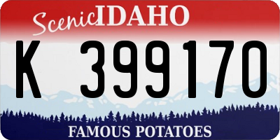 ID license plate K399170