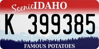 ID license plate K399385