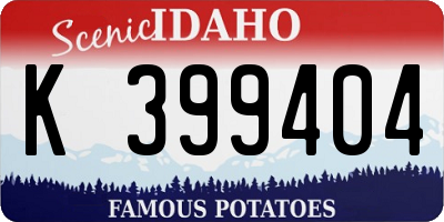 ID license plate K399404