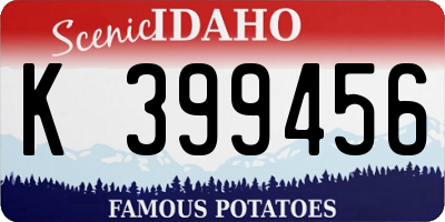 ID license plate K399456