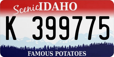 ID license plate K399775
