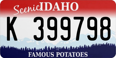 ID license plate K399798
