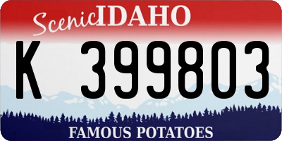 ID license plate K399803