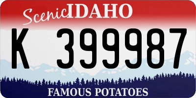 ID license plate K399987