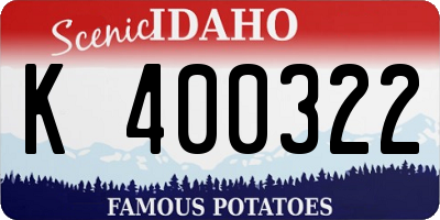 ID license plate K400322