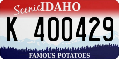 ID license plate K400429