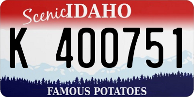 ID license plate K400751