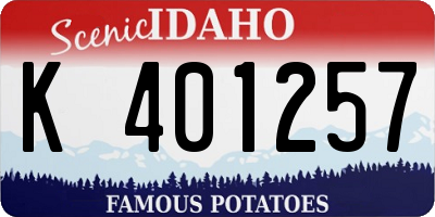 ID license plate K401257