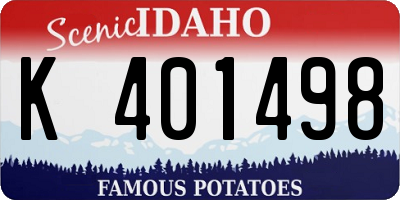 ID license plate K401498