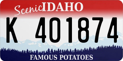 ID license plate K401874
