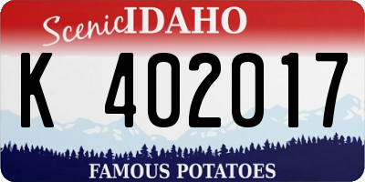 ID license plate K402017
