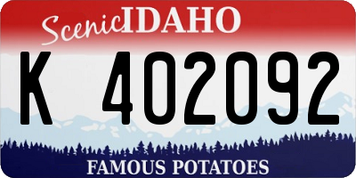 ID license plate K402092