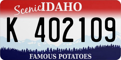 ID license plate K402109