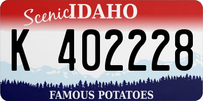 ID license plate K402228