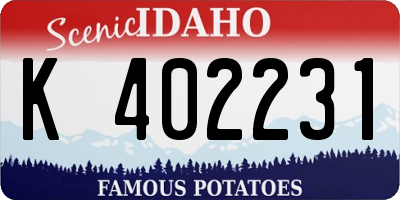 ID license plate K402231