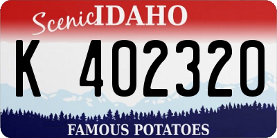 ID license plate K402320