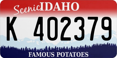 ID license plate K402379