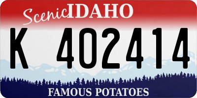 ID license plate K402414
