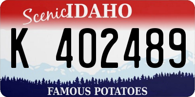 ID license plate K402489